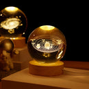 Luminária Esfera de Cristal Planetária - 3D Galaxy